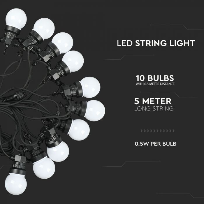 GHIRLANDA LED 5ml 10X0.5W 3000K 7436 VT-70510
