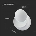 CIL INTERIOR APLICA LED 3000K 5W 550 lm ROTUNDA D:140x105x140mm ALBA VT