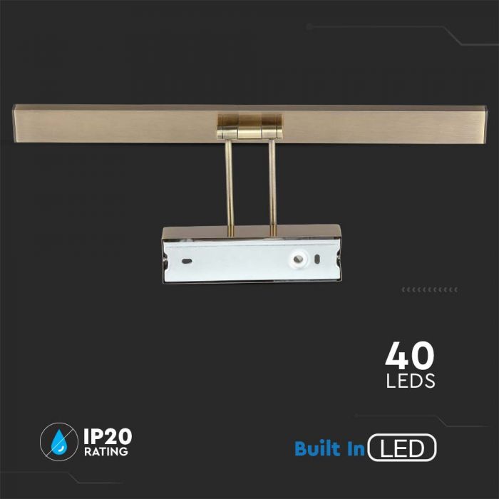 CIL INTERIOR APLICA LED 4000K 9W 350 lm TABLOU/OGLINDA BRONZ