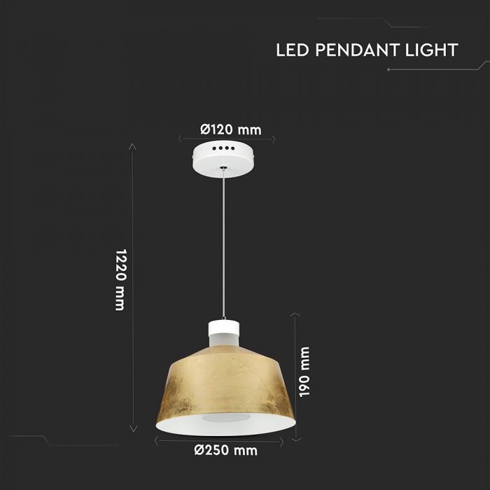 CIL INTERIOR PENDUL LED 3000K 7W 400 lm DxH:250x90mm AURIU VT