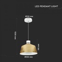 CIL INTERIOR PENDUL LED 3000K 7W 400 lm DxH:250x90mm AURIU VT