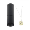 CIL INTERIOR PLAFONIERA 1xGU10 ROTUNDA DxH:59.5x197mm NEAGRA VT