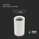 CIL INTERIOR PLAFONIERA 1xGU10 ROTUNDA DxH:60x100mm ALBA VT
