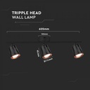 CIL INTERIOR PLAFONIERA LED 3000K 3x6W 1620 lm NEGRU