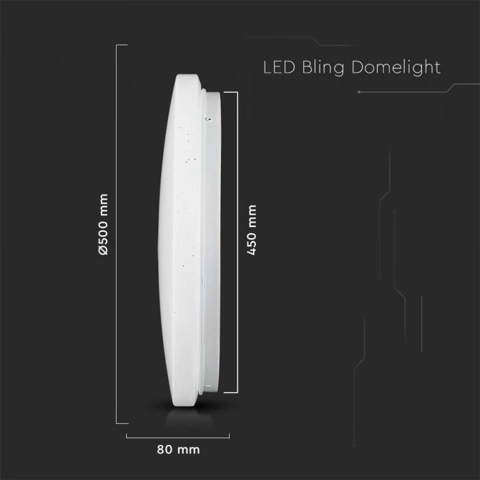 CIL PLAFONIERA IP20 3000-6400K 36W 3900 lm ROTUNDA D:500x80mm ALBA
