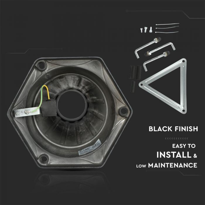 CIL EXTERIOR IP44 STALP NEGRU 3 BRATE