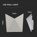 CIL EXTERIOR IP65 LAMPA PERETE 3000K 5W 568 lm GRI VT-825 218284
