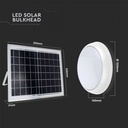 CIL EXTERIOR IP65 PLAFONIERA 3000-6400K 15W 900 lm ROTUNDA D:320x100mm ALBA + PANOU SOLAR
