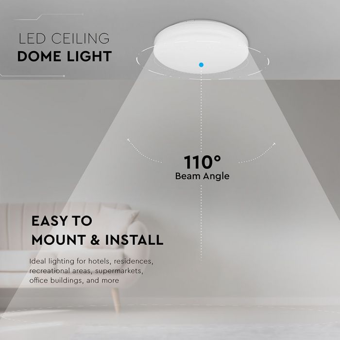 CIL PLAFONIERA IP44 4000K 15W 1850 lm ROTUNDA D:200x48mm ALBA