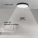 CIL PLAFONIERA IP44 4000K 18W 1800 lm ROTUNDA D:225x55mm NEAGRA