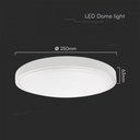 CIL PLAFONIERA IP44 4000K 18W 1830 lm ROTUNDA D:250x63mm ALBA 76161