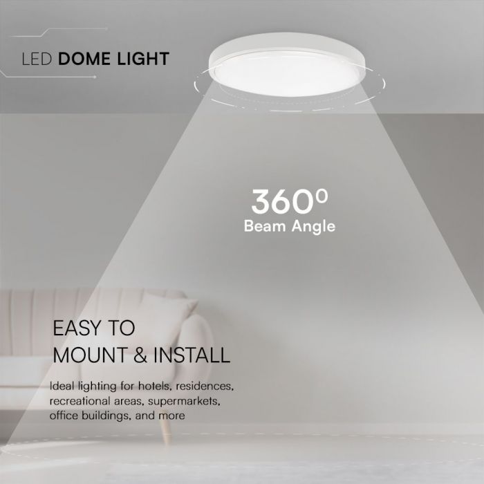 CIL PLAFONIERA IP44 4000K 18W 1830 lm ROTUNDA D:250x63mm ALBA 76161