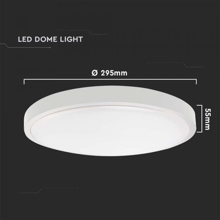 CIL PLAFONIERA IP44 4000K 24W 2400 lm ROTUNDA D:295x55mm ALBA