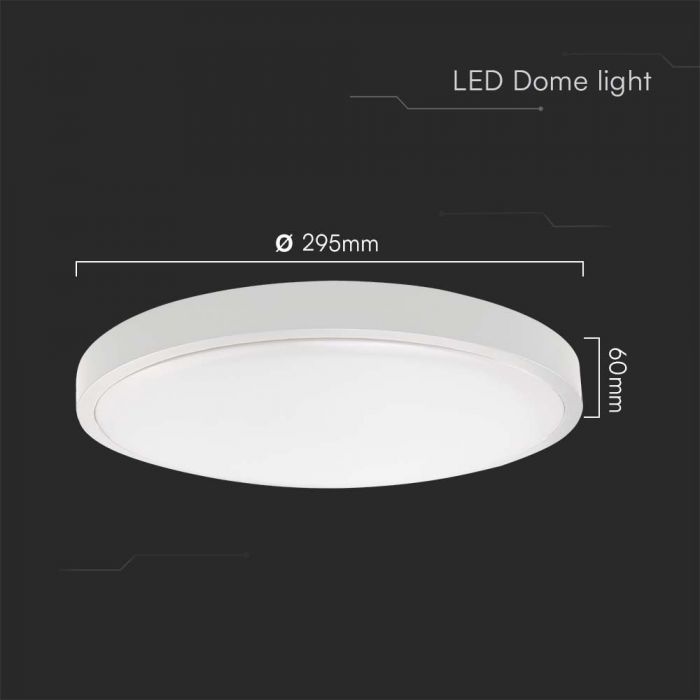 CIL PLAFONIERA IP44 4000K 24W 2500 lm ROTUNDA D:295x55mm ALBA