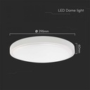 CIL PLAFONIERA IP44 4000K 24W 2500 lm ROTUNDA D:295x55mm ALBA