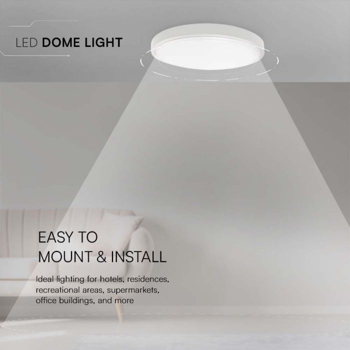 CIL PLAFONIERA IP44 4000K 24W 2500 lm ROTUNDA D:295x55mm ALBA