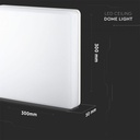 CIL PLAFONIERA IP44 4000K 25W 2500 lm PATRATA D:300x300x50mm ALBA
