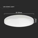 CIL PLAFONIERA SENZOR IP44 4000K 18W 1800lm ROTUNDA D:225x60mm ALBA 7660