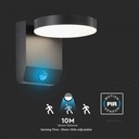 LAMPA PERETE CU SENZOR NEGRU 17W LED IP65 2956