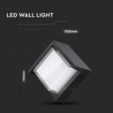 CIL ARH APLICA 3000W 6W 400 lm PATRATA NEAGRA D:133x67mm IP65 VT