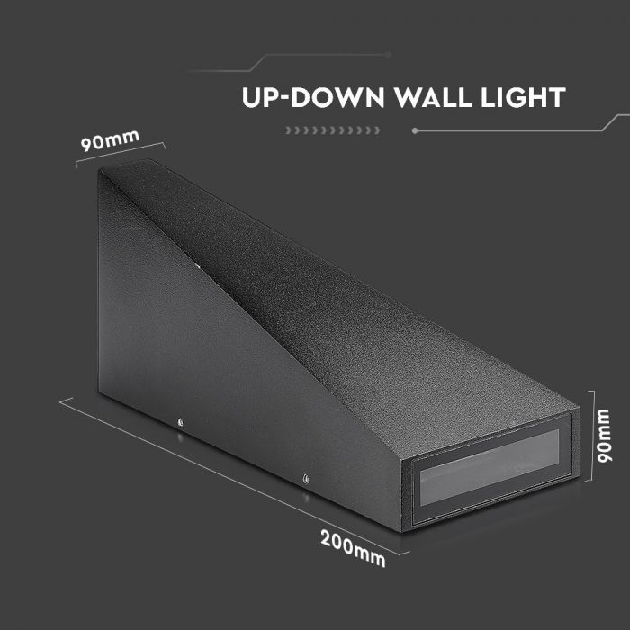 CIL ARH APLICA 4000K 6W 660 lm NEAGRA 2-WAY D:90x200x90mm IP65 VT