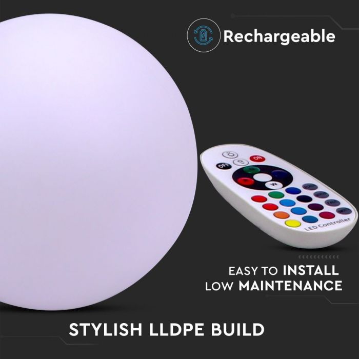 CIL ARH SFERA RGB D=30CM DECORATIVA CU TELECOMANDA IP67 VT