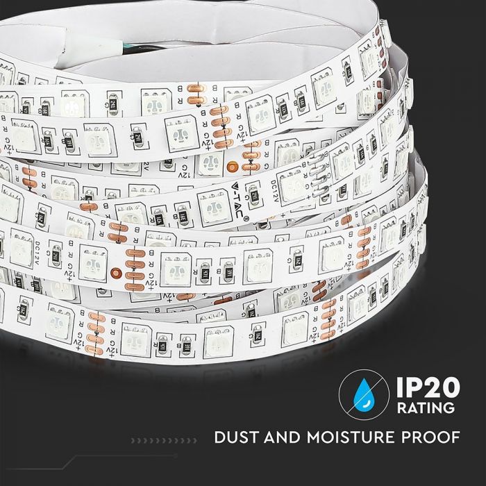 LED BANDA 12V IP20 RGB 9.6W 1000 lm/m (5ml/rola)