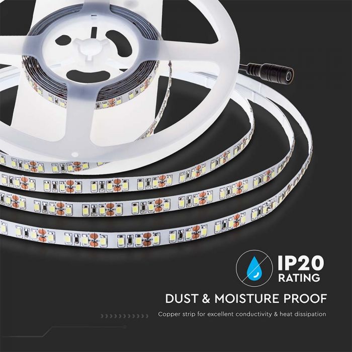 LED BANDA 24V IP20 4000K 8W 750 lm/m (10ml/rola)
