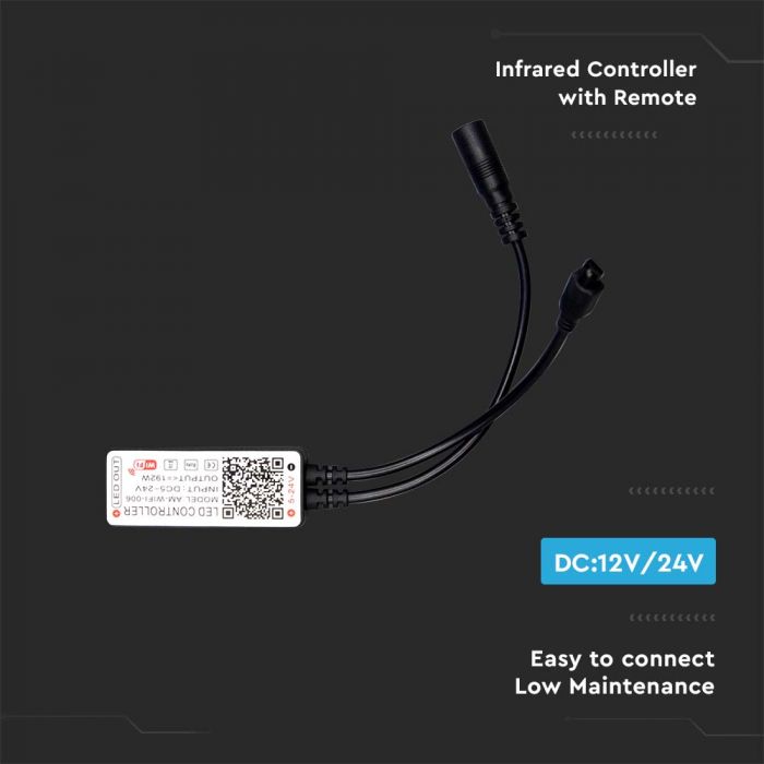 LED CONTROLLER RGB+WHITE 12/24V 10A WIFI