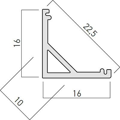 ARX SET PROFIL DE COLT DIN AL CU DISP, CAPETE SI CLEME PRF007/200