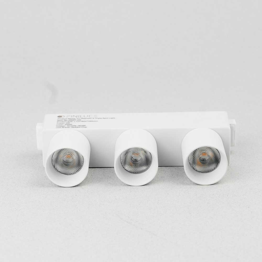 FT MAGNETIC S TRIPLE SPOT LIGHT 6W 3000K WH