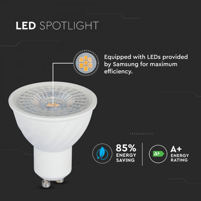 BEC LED GU10 4000K 6.5W 480 lm VT