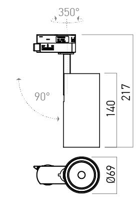 ARX  XGAMMA ADJ PROJECTOR for TKN 1x20W GM03WW SBK