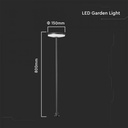STALP DE GRADINA 12W LED 3000K IP65 D150XH800 23021