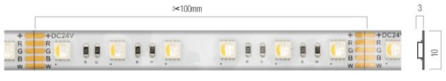 ARX LED BANDA 24V IP65 RGB+3000K 14,4W XSTRIP (5m/rola)