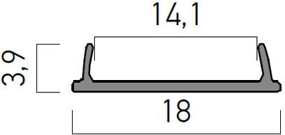 ARX PROFIL ALUMINIU 2M PRF009/200