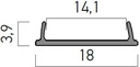ARX PROFIL ALUMINIU 2M PRF009/200