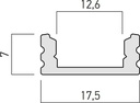 ARX SET PROFIL CU DISPERSOR DIN AL, CAPETE SI CLEME H=8MM, 2M