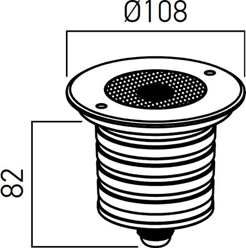 ARX XGROUND GRND. ROUND 1x15W 4000K IP67 40° SS