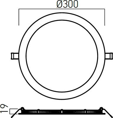 ARX DOWNLIGHT ROTUND 20W 3000K CRI.83 IP40 FTR300WW MWH
