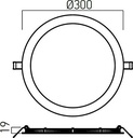 ARX DOWNLIGHT ROTUND 20W 3000K CRI.83 IP40 FTR300WW MWH