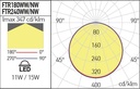 ARX DOWNLIGHT XFLAT ROTUND 11W 4000K D:180 mm