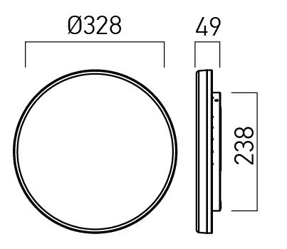 ARX PLAFONIERA 24W 3000K/4000K/6500K CRI.80 IP54 120° WH PLN02CCT.