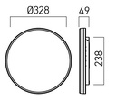 ARX PLAFONIERA 24W 3000K/4000K/6500K CRI.80 IP54 120° WH PLN02CCT.