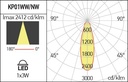 ARX SPOT INC 1x3W 3000K IP20 KP01WW MWH