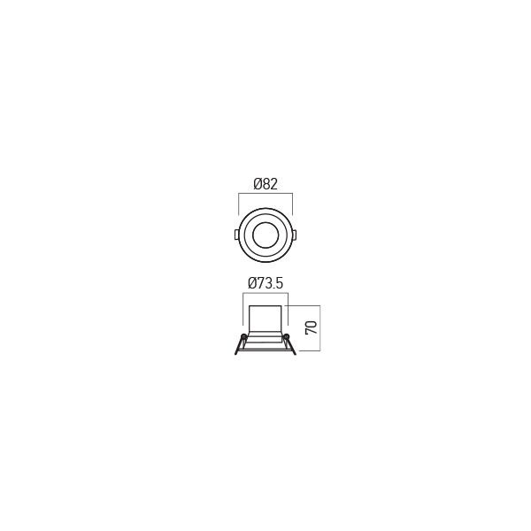 ARX XSPA RECESSED FIX SPOT LIGHT 12W 3000K XS01WW MWH