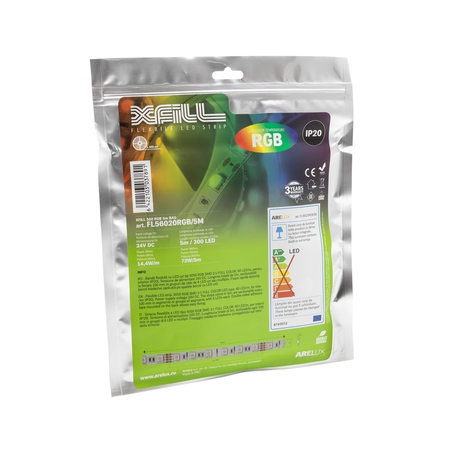 ARX BANDA LED XFILL 14,4W/M 24V RGB IP20  5M