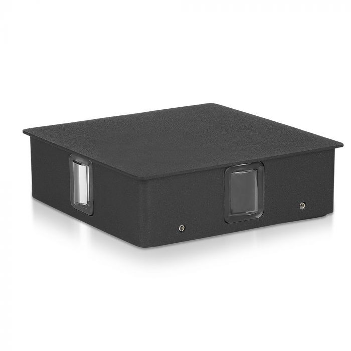 CIL ARH APLICA 3000K 4W 428 lm PATRATA NEGRU 4-WAY IP65 VT