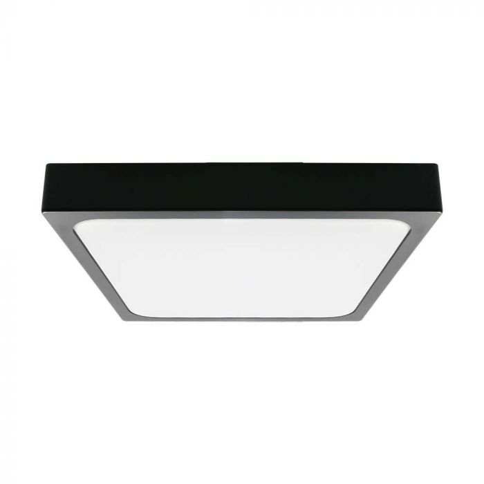 CIL PLAFONIERA IP44 4000K 24W 2400 lm PATRATA D:295x295x65mm NEAGRA
