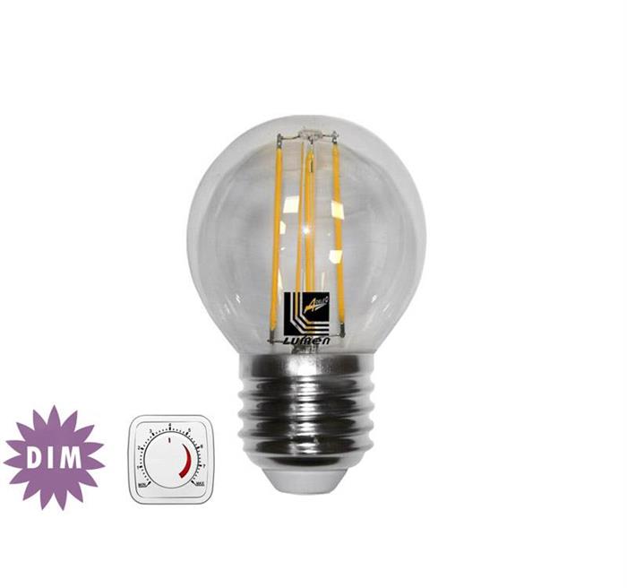 DAB BEC LED_DIMABIL DECORATIV COG SFERIC CLAR E27 4W L.CALDA